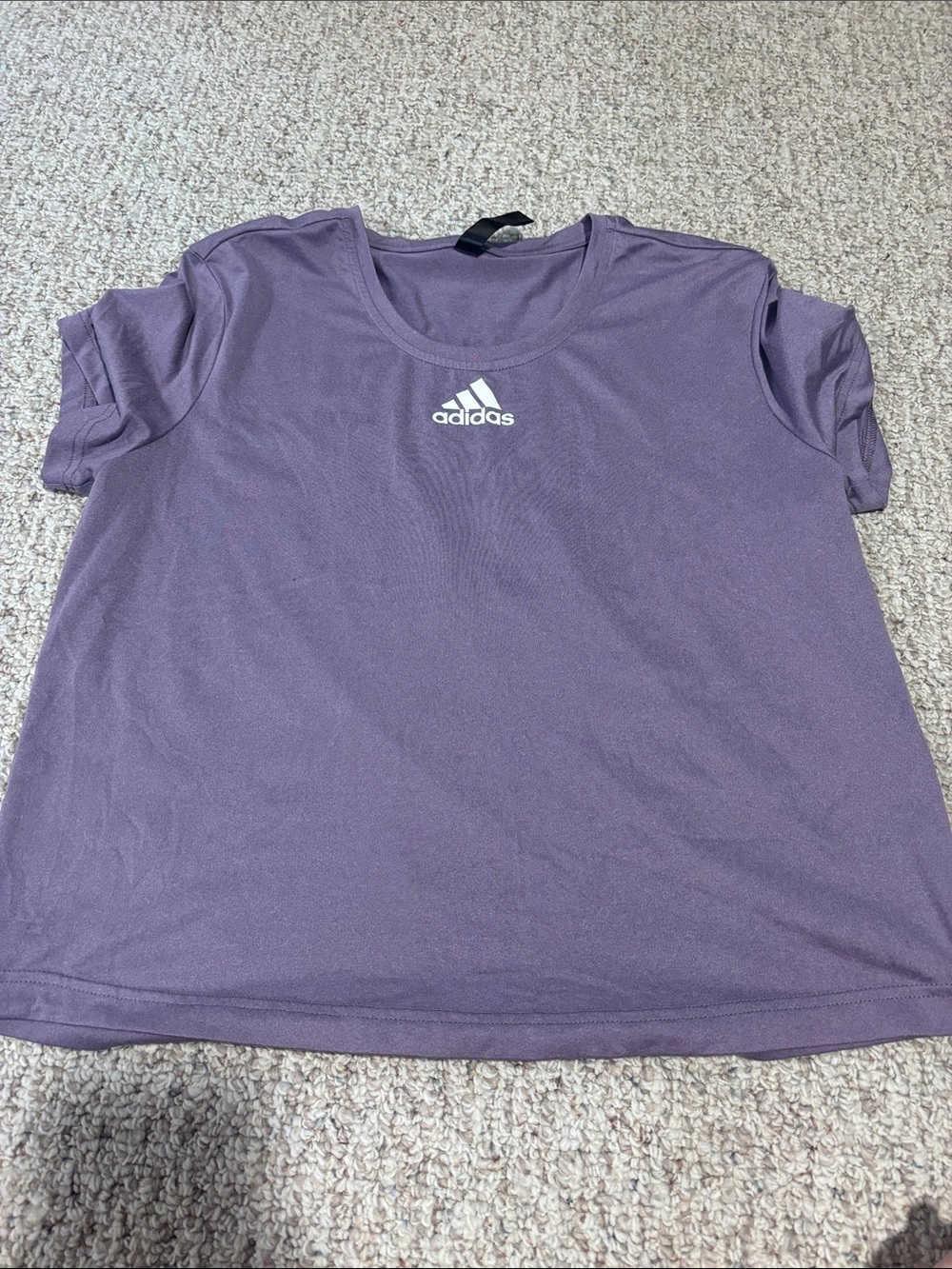 adidas Lavender Short Sleeve Crew Neck Performance Tee